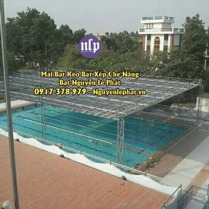 Mái bạt che kéo xếp lùa lượn sóng Thủ Dầu Một