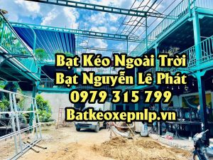 Mái hiên bạt xếp lớp lượn sóng, Motor kéo bạt cuốn lùa Phan Thiết